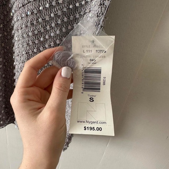 Vintage grey beaded knit tank top - Picture 3 of 8